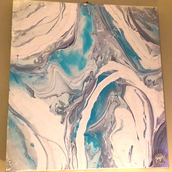 Gorgeous fine art acrylic pour - Picture 1 of 5